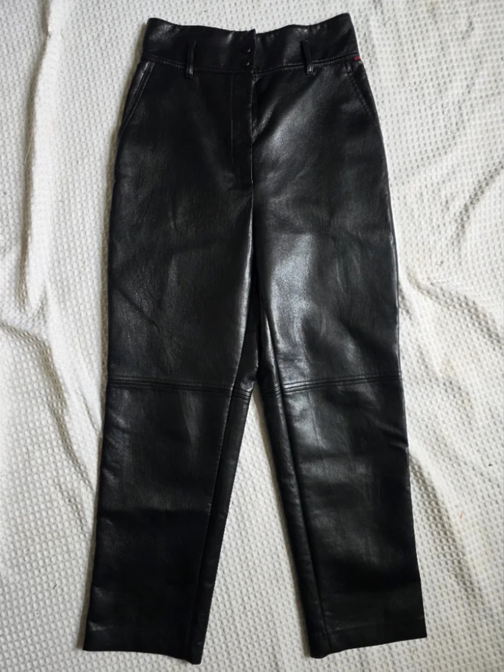 Wilfred Midnight Black Faux Leather Trousers
